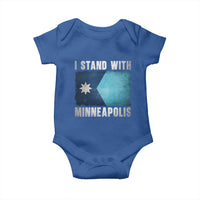 I Stand With Minneapolis Baby Onesie Social Justice and Immigration Protest MN Flag