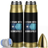 I Stand With Minneapolis Bullet Tumbler Social Justice and Immigration Protest MN Flag