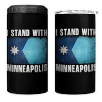 I Stand With Minneapolis 4 in 1 Can Cooler Tumbler Social Justice and Immigration Protest MN Flag