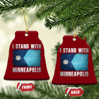 I Stand With Minneapolis Ceramic Ornament Social Justice and Immigration Protest MN Flag