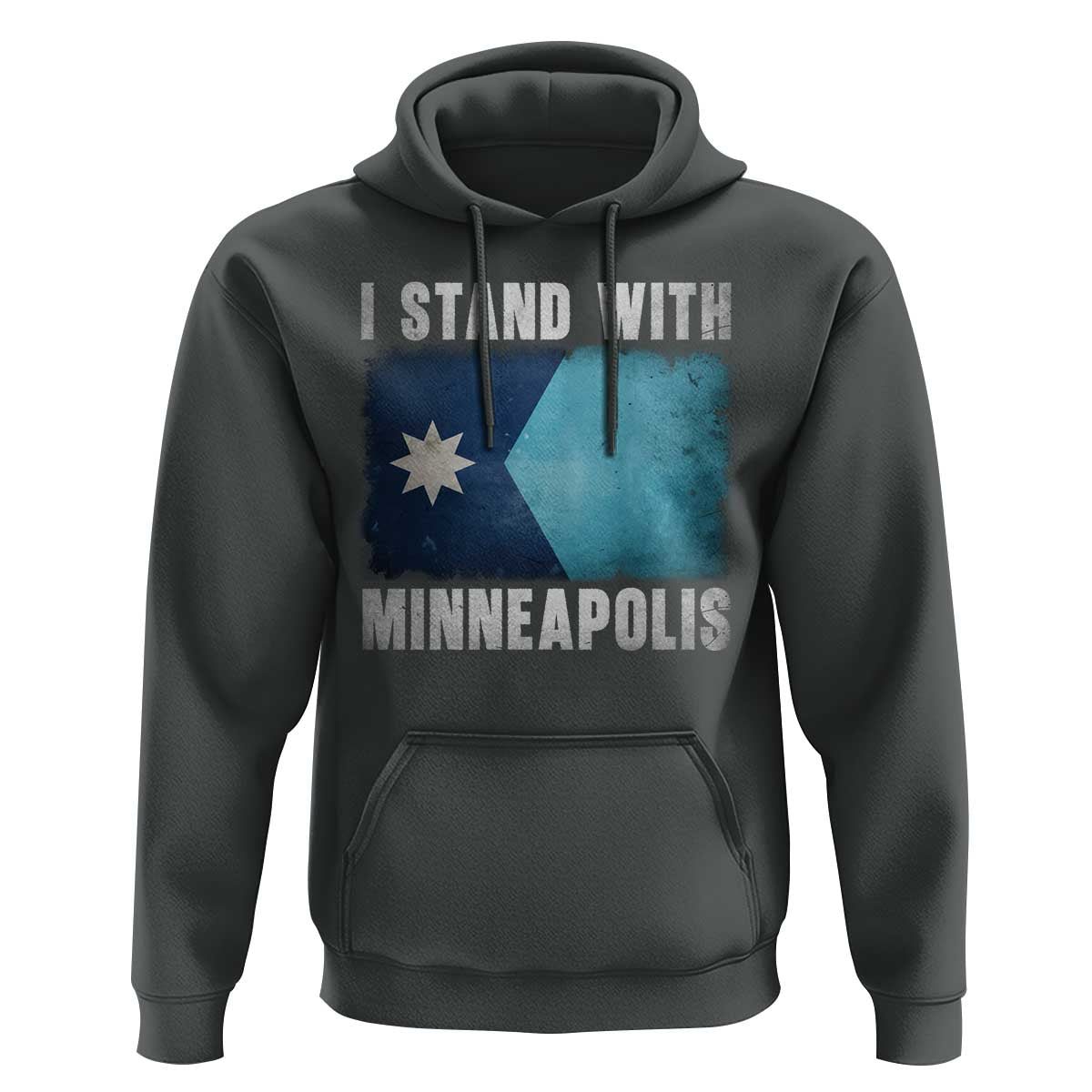 I Stand With Minneapolis Hoodie Social Justice and Immigration Protest MN Flag