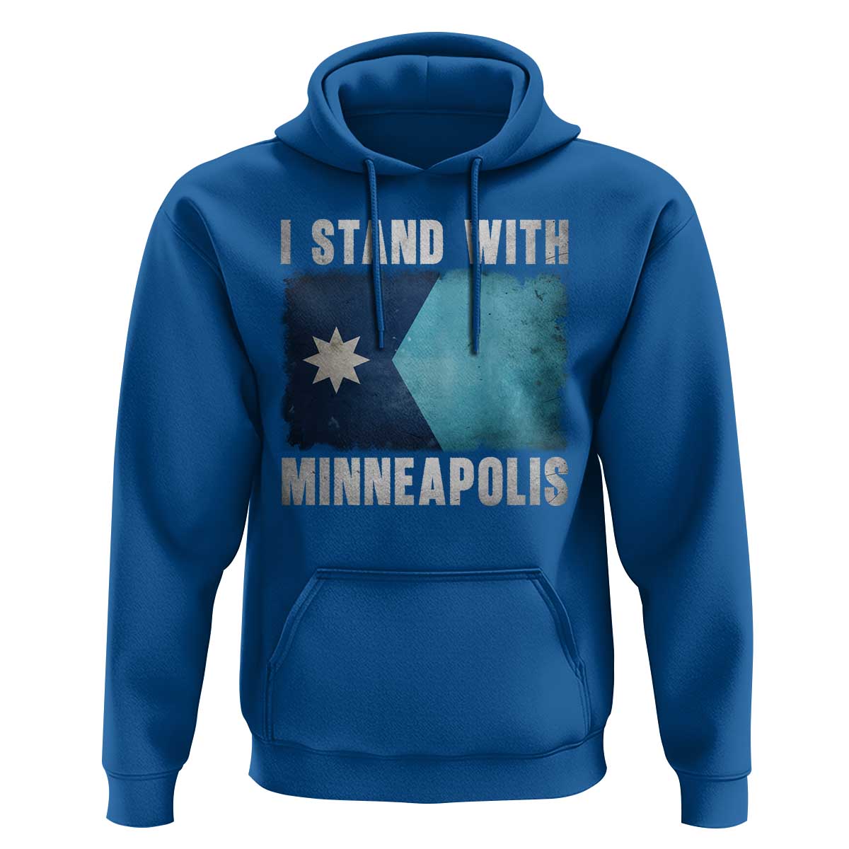 I Stand With Minneapolis Hoodie Social Justice and Immigration Protest MN Flag