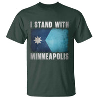 I Stand With Minneapolis T Shirt Social Justice and Immigration Protest MN Flag