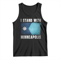 I Stand With Minneapolis Tank Top Social Justice and Immigration Protest MN Flag