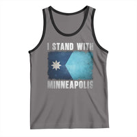 I Stand With Minneapolis Tank Top Social Justice and Immigration Protest MN Flag