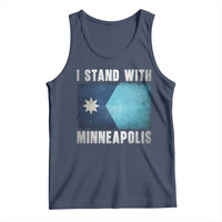 I Stand With Minneapolis Tank Top Social Justice and Immigration Protest MN Flag