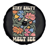 Stay Salty Melt Ice Spare Tire Cover Political Satire Pro Immigrant Protest Retro Floral
