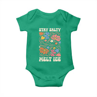 Stay Salty Melt Ice Baby Onesie Political Satire Pro Immigrant Protest Retro Floral
