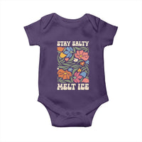 Stay Salty Melt Ice Baby Onesie Political Satire Pro Immigrant Protest Retro Floral