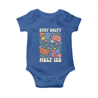 Stay Salty Melt Ice Baby Onesie Political Satire Pro Immigrant Protest Retro Floral