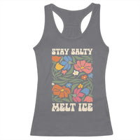 Stay Salty Melt Ice Racerback Tank Top Political Satire Pro Immigrant Protest Retro Floral