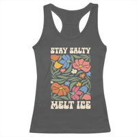 Stay Salty Melt Ice Racerback Tank Top Political Satire Pro Immigrant Protest Retro Floral