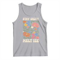 Stay Salty Melt Ice Tank Top Political Satire Pro Immigrant Protest Retro Floral