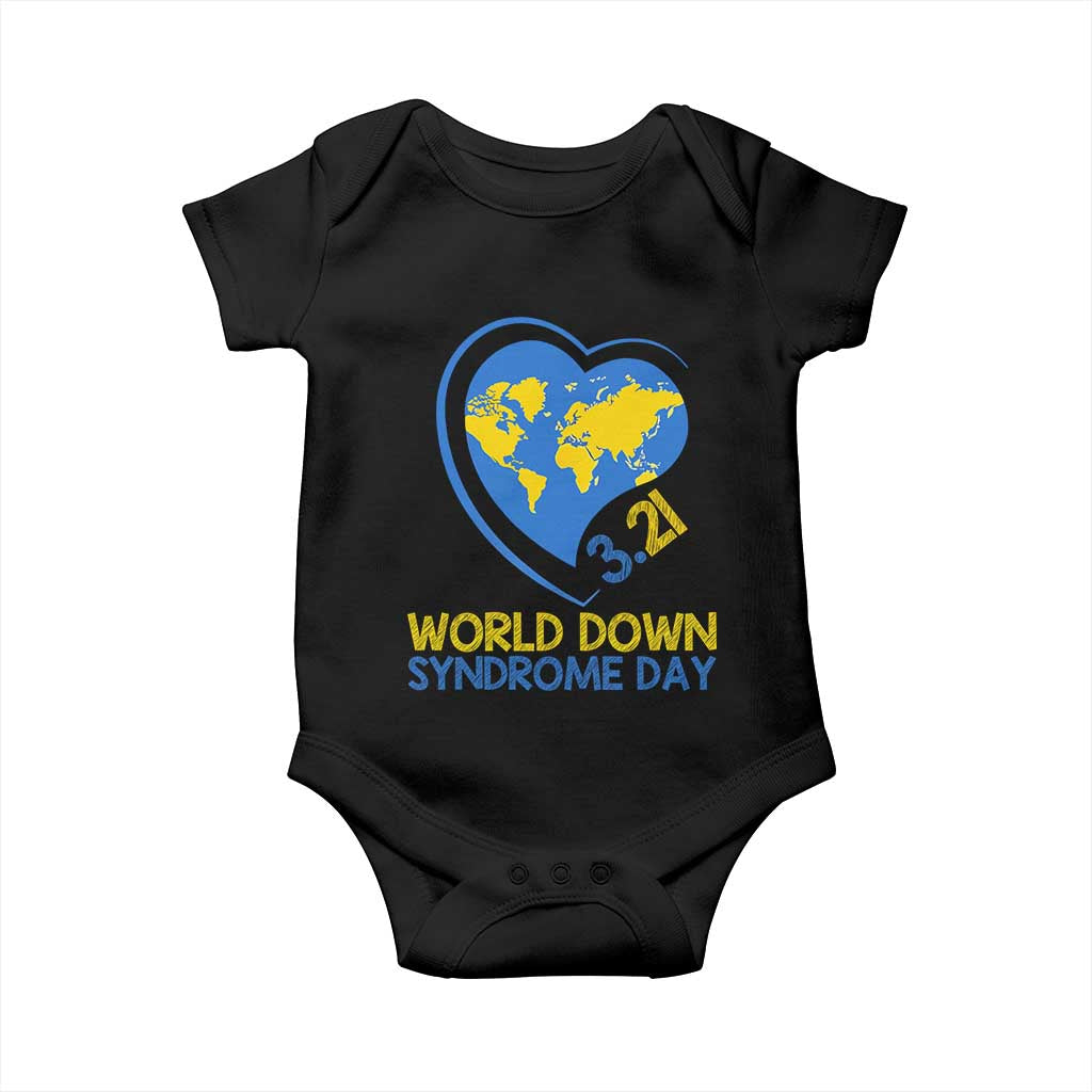 World Down Syndrome Day March 21 World Heart Baby Onesie