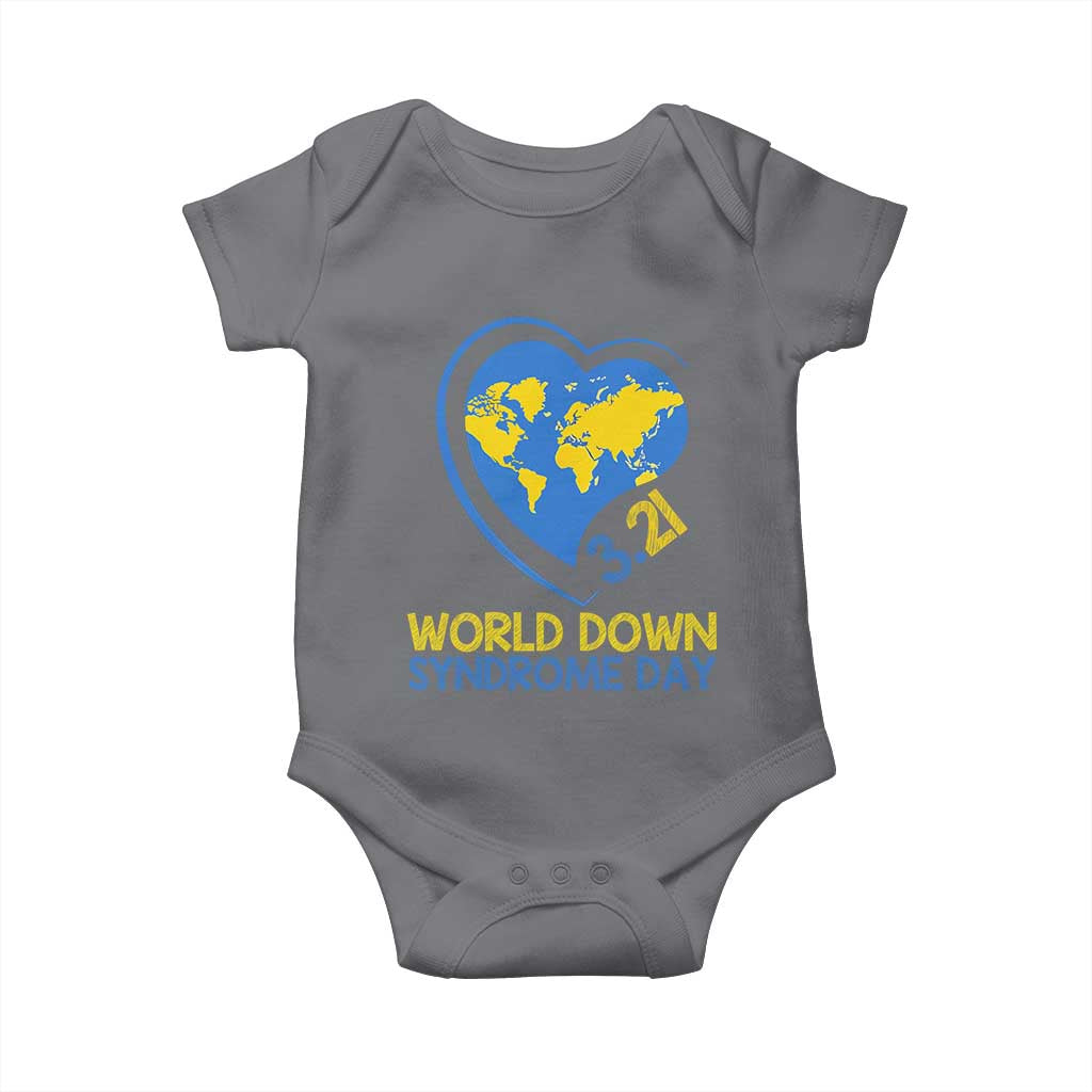 World Down Syndrome Day March 21 World Heart Baby Onesie