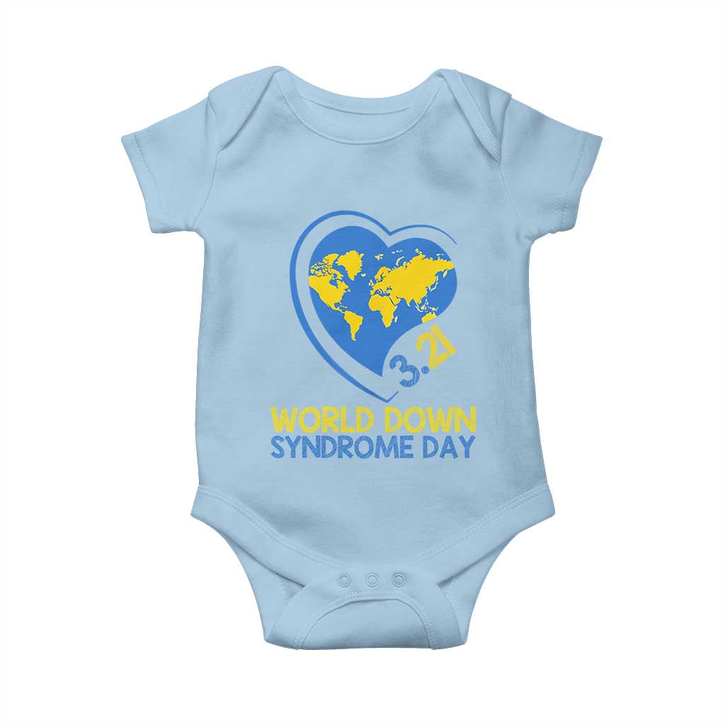 World Down Syndrome Day March 21 World Heart Baby Onesie