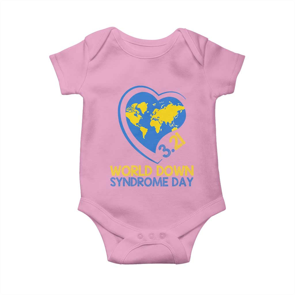 World Down Syndrome Day March 21 World Heart Baby Onesie