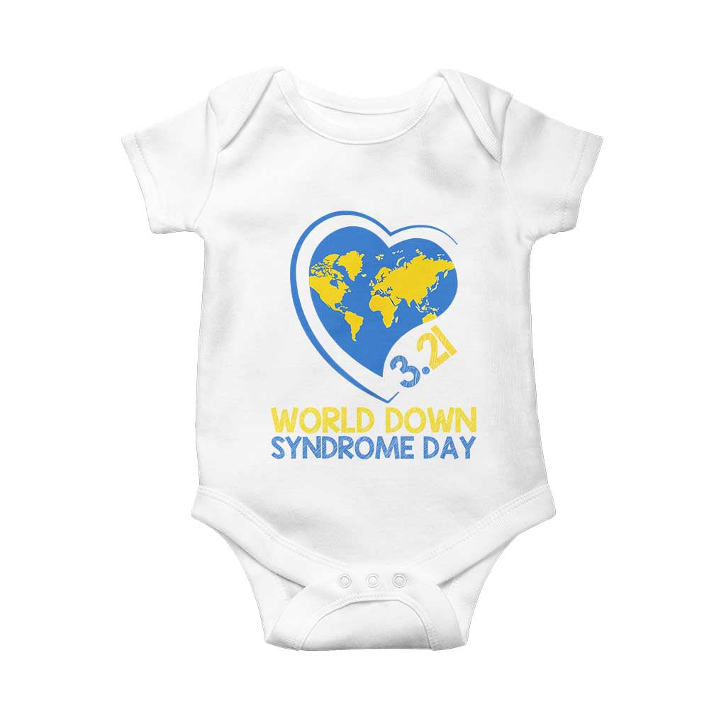 World Down Syndrome Day March 21 World Heart Baby Onesie