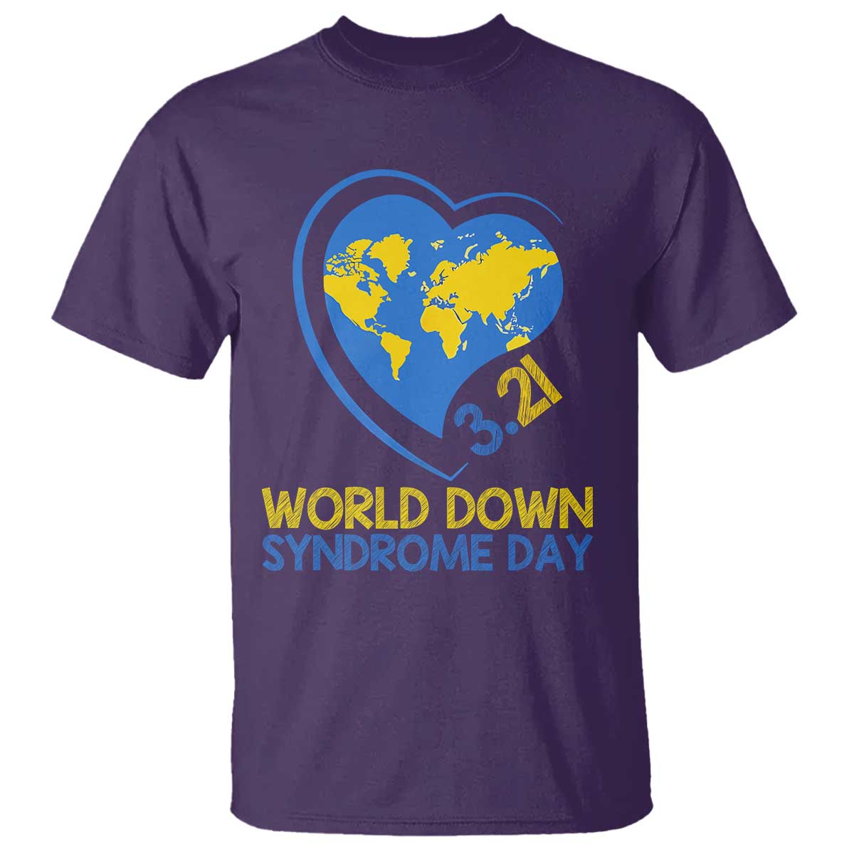 World Down Syndrome Day March 21 World Heart T Shirt
