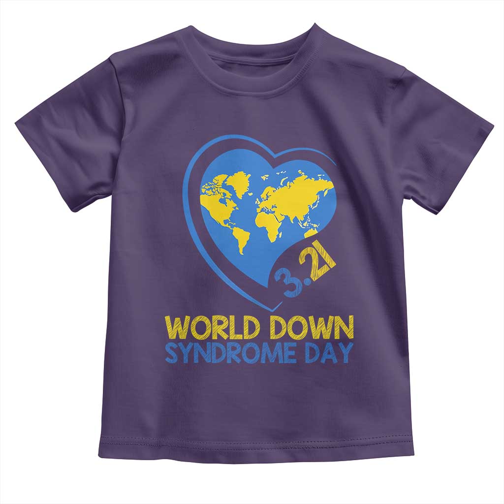 World Down Syndrome Day March 21 World Heart Toddler T Shirt