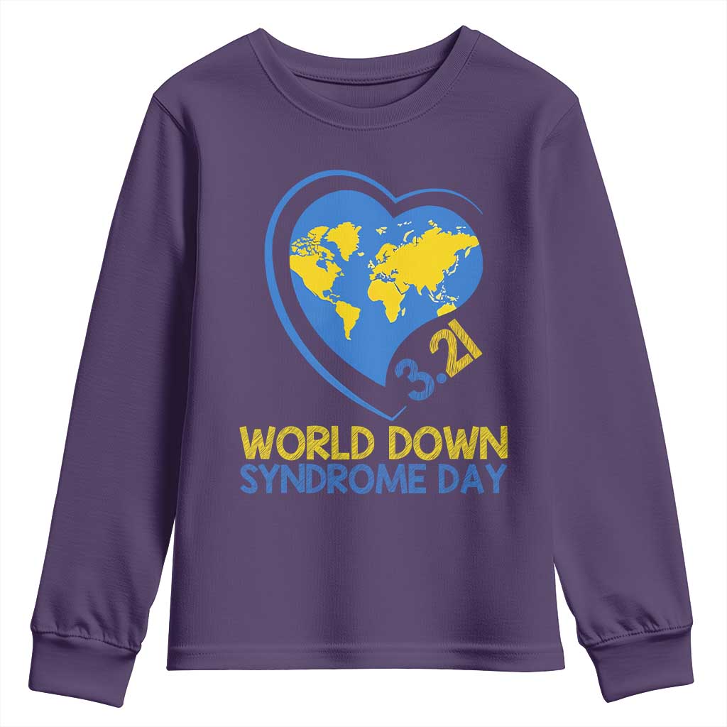 World Down Syndrome Day March 21 World Heart Youth Sweatshirt