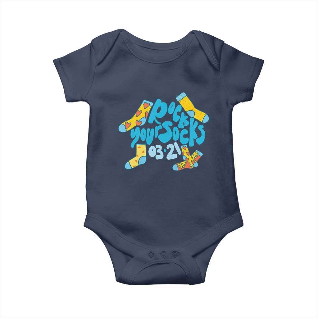 Rock Your Socks Baby Onesie Down Syndrome Awareness March 21