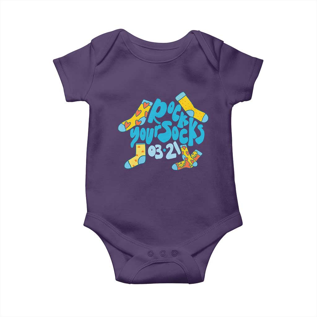 Rock Your Socks Baby Onesie Down Syndrome Awareness March 21