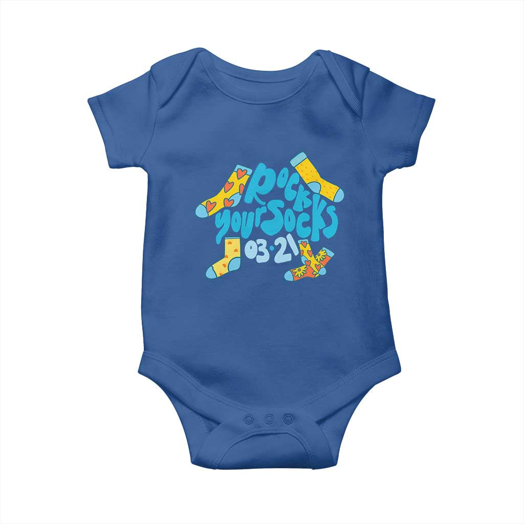 Rock Your Socks Baby Onesie Down Syndrome Awareness March 21