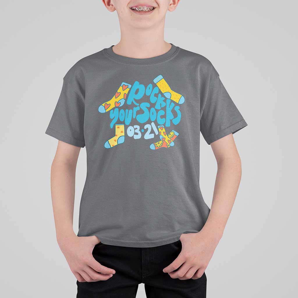 Rock Your Socks T Shirt For Kid Down Syndrome Awareness March 21