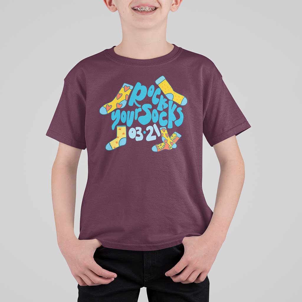 Rock Your Socks T Shirt For Kid Down Syndrome Awareness March 21