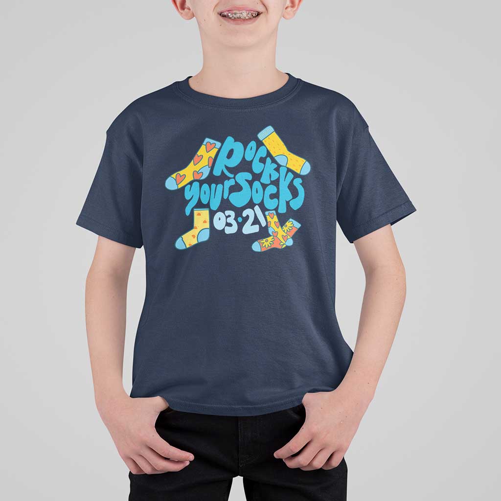 Rock Your Socks T Shirt For Kid Down Syndrome Awareness March 21