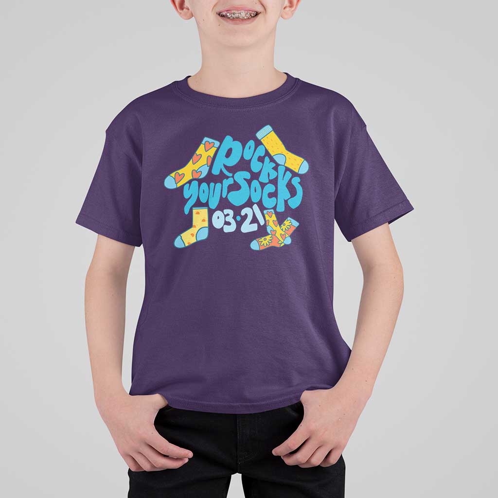 Rock Your Socks T Shirt For Kid Down Syndrome Awareness March 21