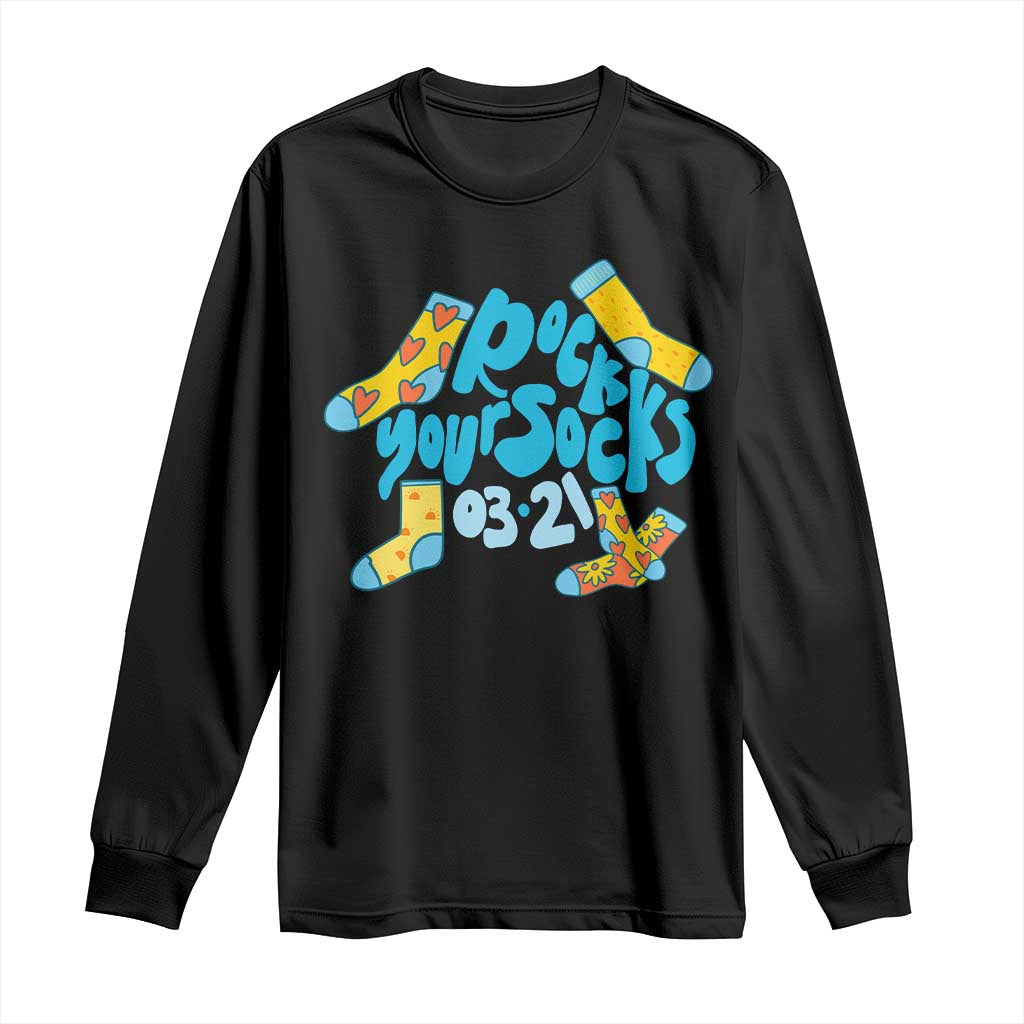 Rock Your Socks Long Sleeve Shirt Down Syndrome Awareness March 21