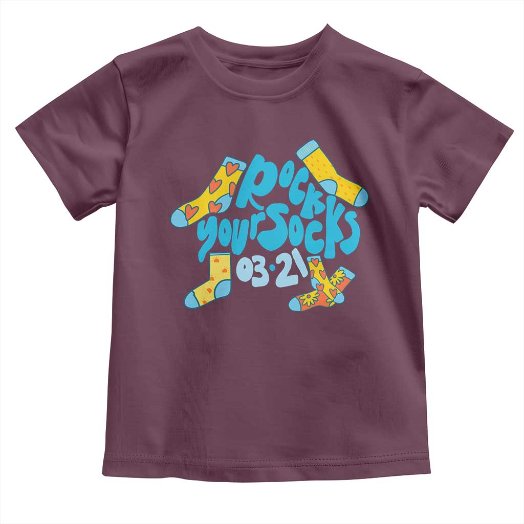Rock Your Socks Toddler T Shirt Down Syndrome Awareness March 21