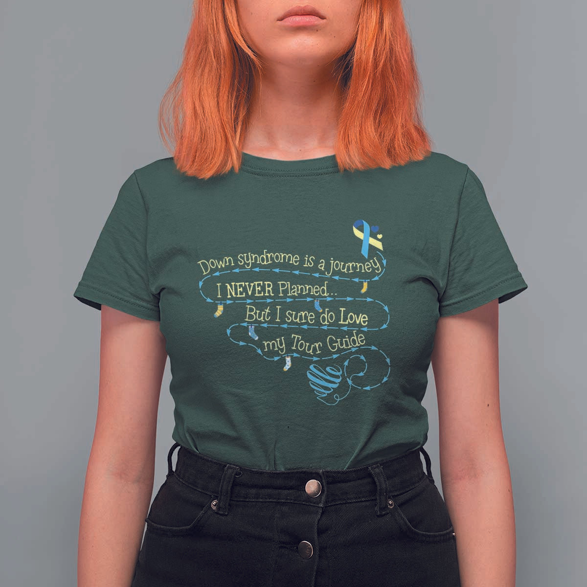 Down Syndrome Awareness T Shirt For Women Down Syndrome Is A Journey I Never Planned