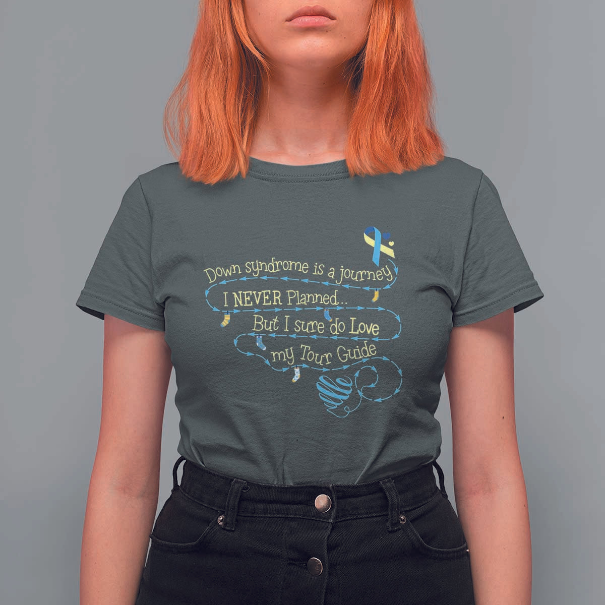 Down Syndrome Awareness T Shirt For Women Down Syndrome Is A Journey I Never Planned