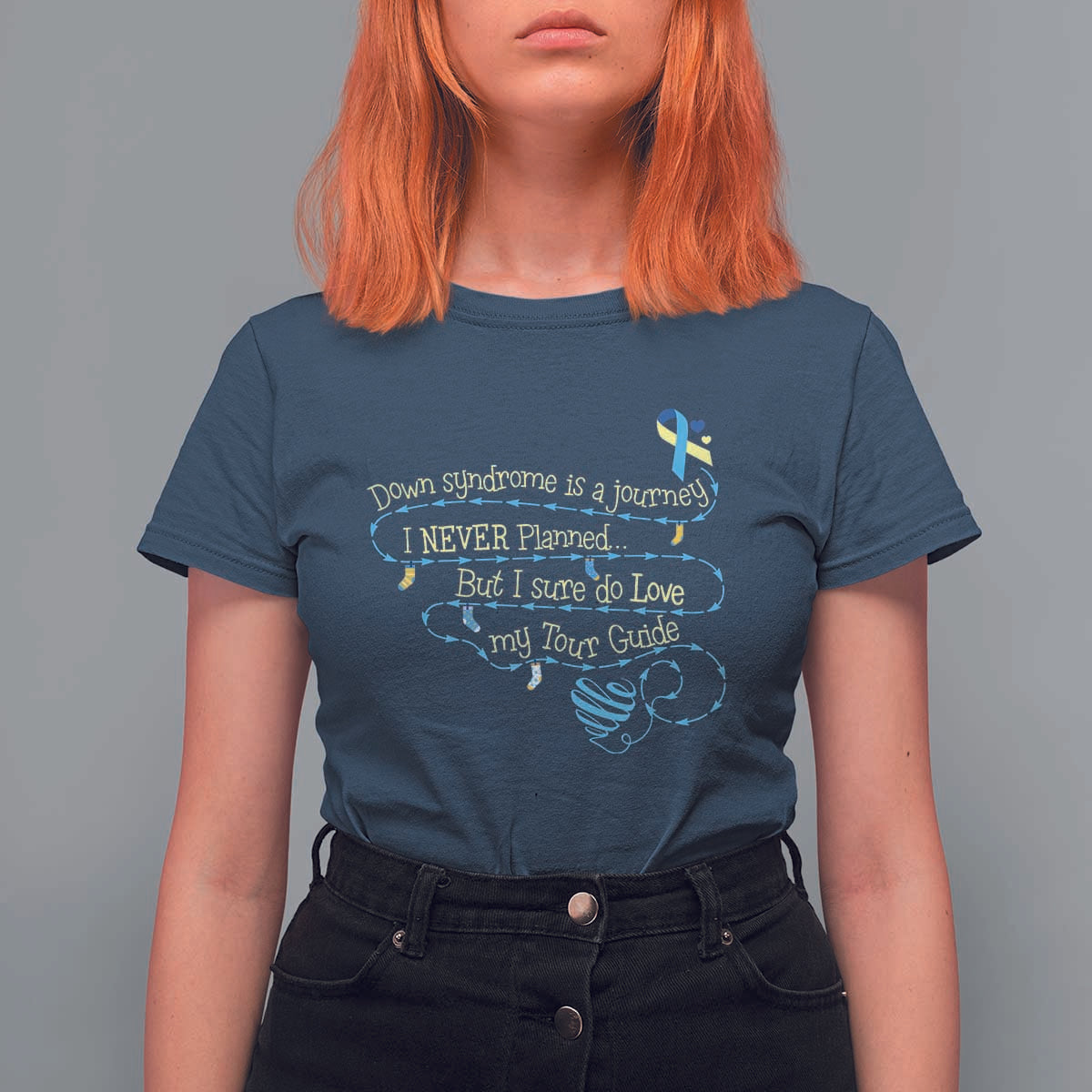 Down Syndrome Awareness T Shirt For Women Down Syndrome Is A Journey I Never Planned
