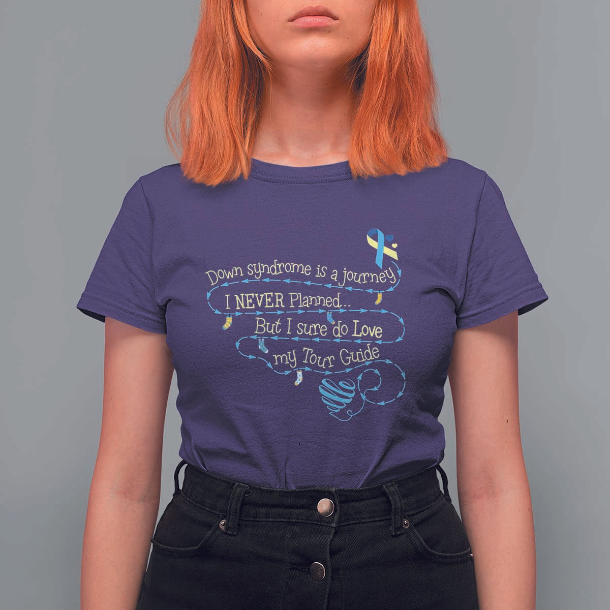 Down Syndrome Awareness T Shirt For Women Down Syndrome Is A Journey I Never Planned