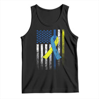 Down Syndrome Awareness Vintage American Flag Tank Top