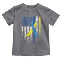 Down Syndrome Awareness Vintage American Flag Toddler T Shirt