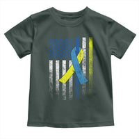 Down Syndrome Awareness Vintage American Flag Toddler T Shirt