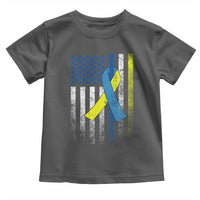 Down Syndrome Awareness Vintage American Flag Toddler T Shirt
