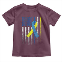 Down Syndrome Awareness Vintage American Flag Toddler T Shirt