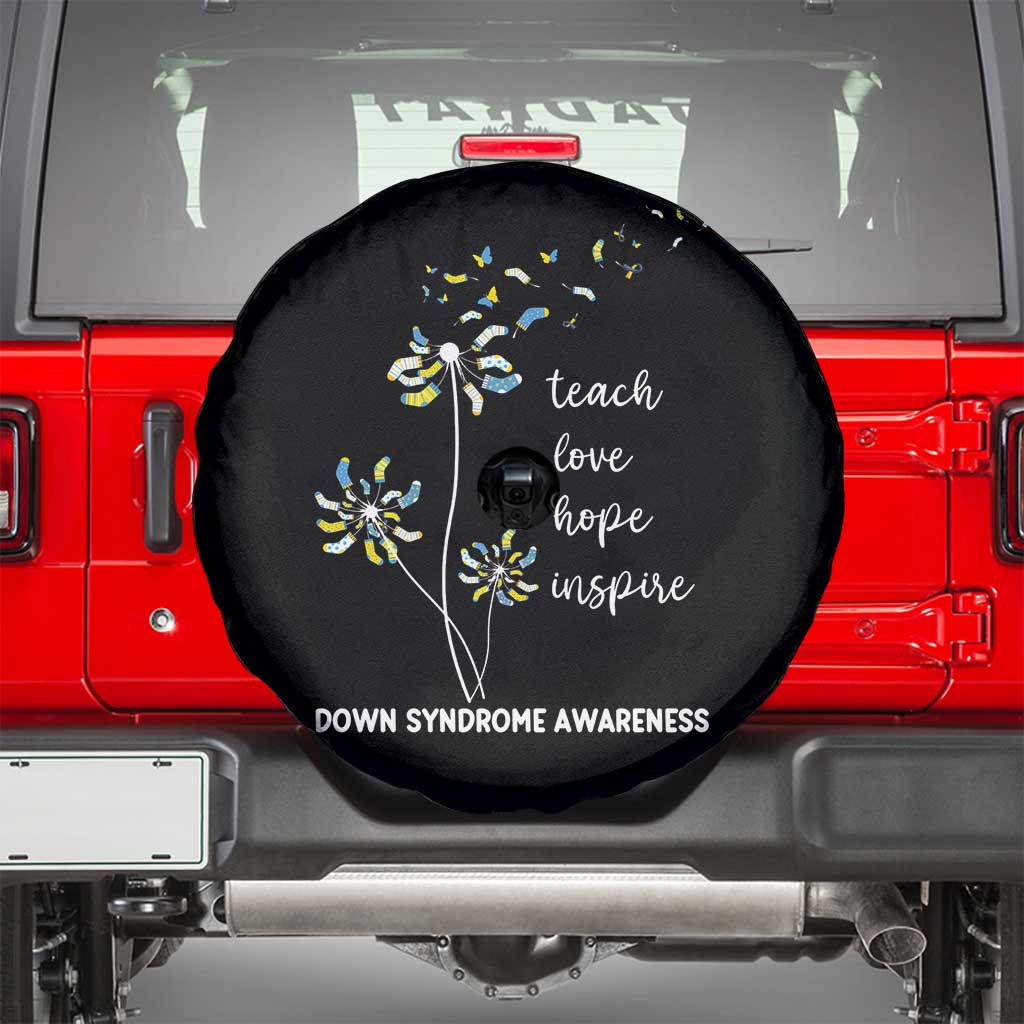 Down Syndrome Awareness Spare Tire Cover Teach Love Hope Inspire Socks Dandelion