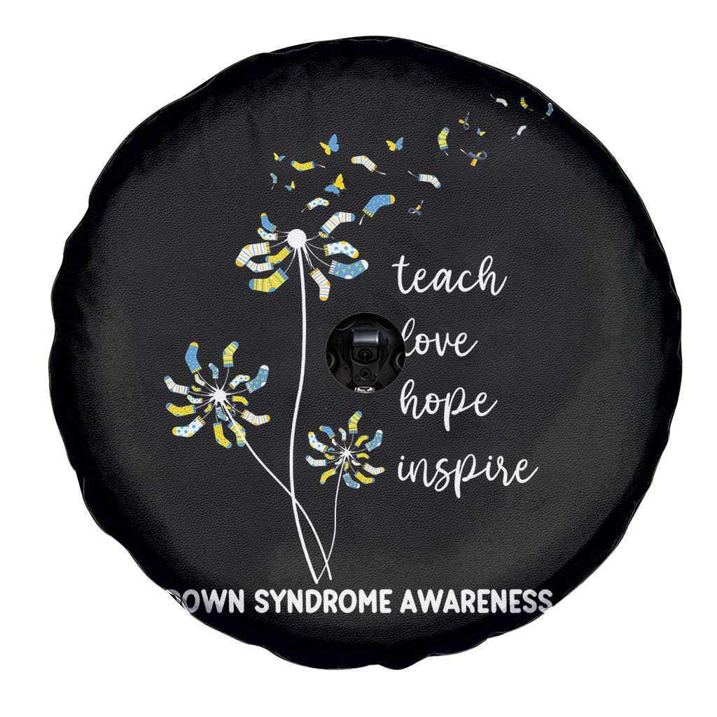 Down Syndrome Awareness Spare Tire Cover Teach Love Hope Inspire Socks Dandelion