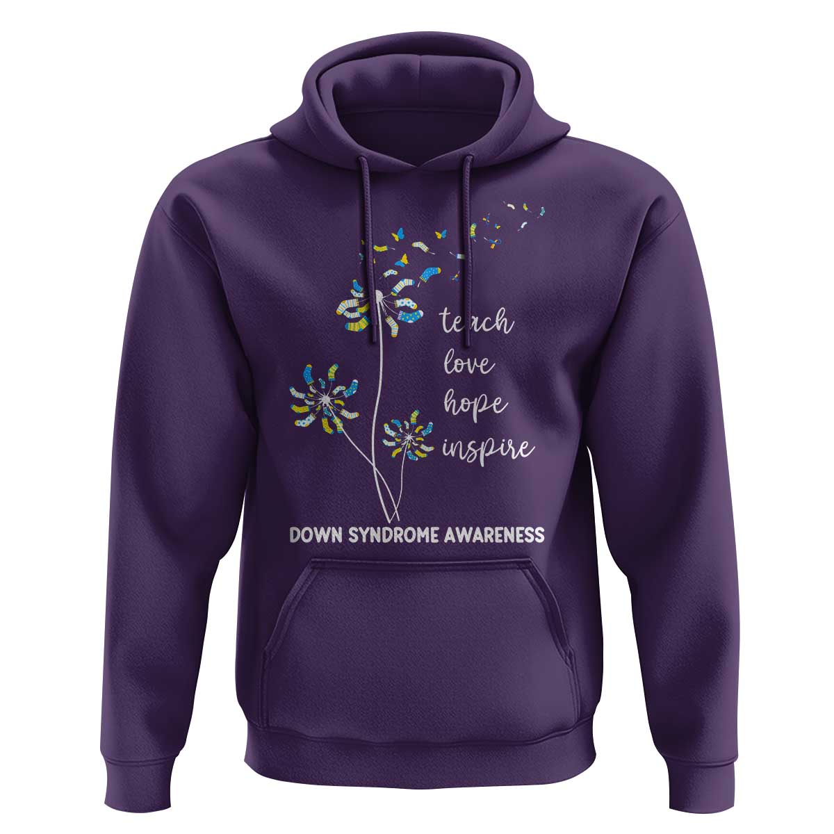 Down Syndrome Awareness Hoodie Teach Love Hope Inspire Socks Dandelion