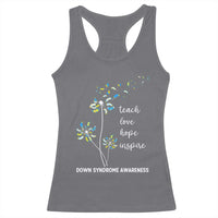 Down Syndrome Awareness Racerback Tank Top Teach Love Hope Inspire Socks Dandelion