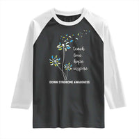 Down Syndrome Awareness Raglan Shirt Teach Love Hope Inspire Socks Dandelion
