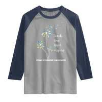 Down Syndrome Awareness Raglan Shirt Teach Love Hope Inspire Socks Dandelion