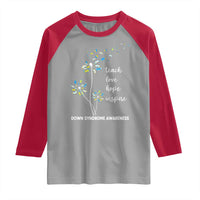 Down Syndrome Awareness Raglan Shirt Teach Love Hope Inspire Socks Dandelion